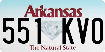 AR license plate 551KVO