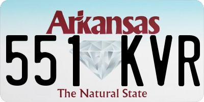 AR license plate 551KVR