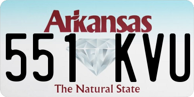 AR license plate 551KVU