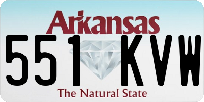 AR license plate 551KVW