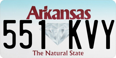 AR license plate 551KVY