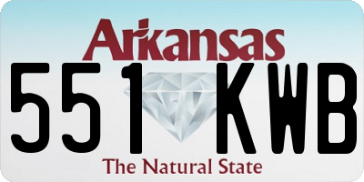 AR license plate 551KWB