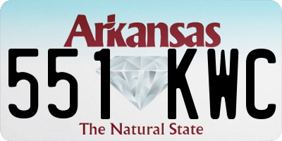 AR license plate 551KWC