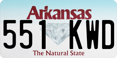 AR license plate 551KWD