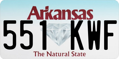 AR license plate 551KWF