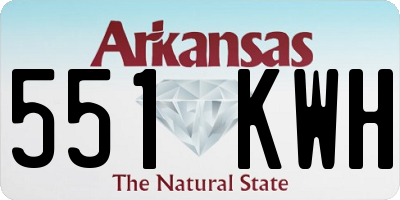 AR license plate 551KWH