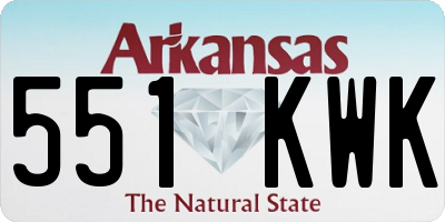 AR license plate 551KWK