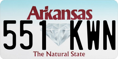 AR license plate 551KWN