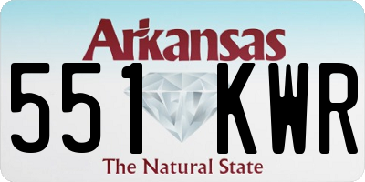 AR license plate 551KWR