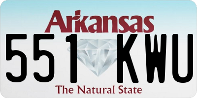 AR license plate 551KWU