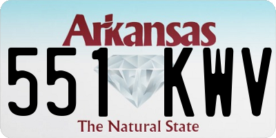 AR license plate 551KWV