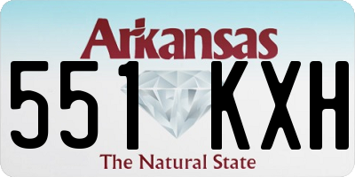 AR license plate 551KXH