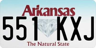 AR license plate 551KXJ