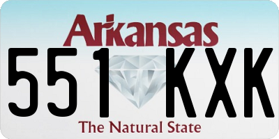 AR license plate 551KXK