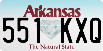 AR license plate 551KXQ
