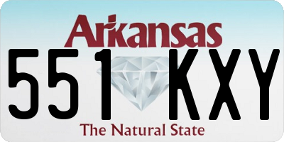 AR license plate 551KXY