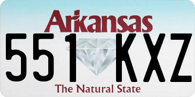 AR license plate 551KXZ