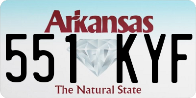 AR license plate 551KYF