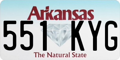 AR license plate 551KYG