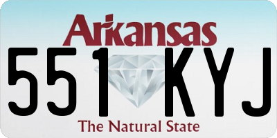 AR license plate 551KYJ