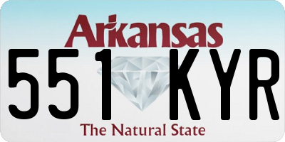 AR license plate 551KYR