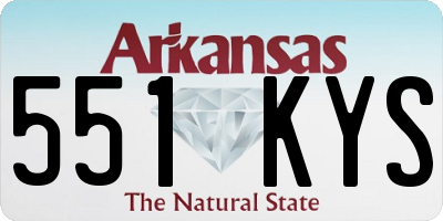 AR license plate 551KYS