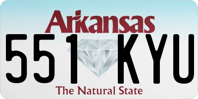 AR license plate 551KYU
