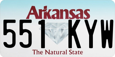 AR license plate 551KYW