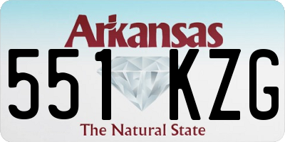 AR license plate 551KZG