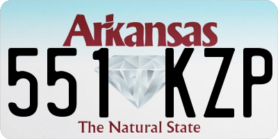 AR license plate 551KZP