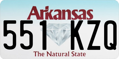 AR license plate 551KZQ