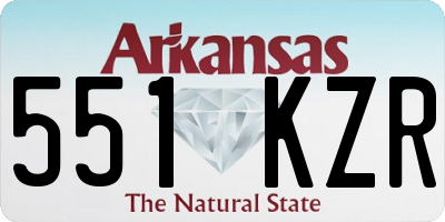 AR license plate 551KZR