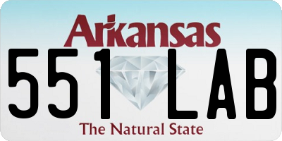 AR license plate 551LAB