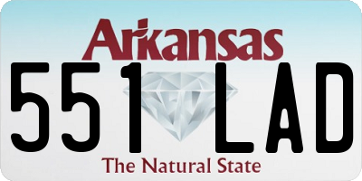 AR license plate 551LAD