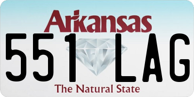 AR license plate 551LAG