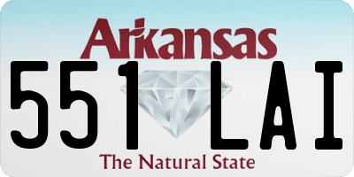 AR license plate 551LAI