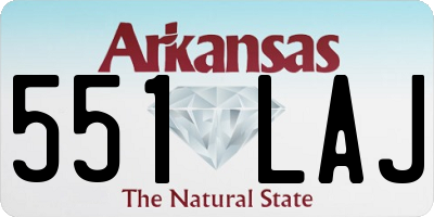 AR license plate 551LAJ