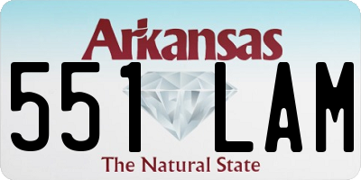 AR license plate 551LAM