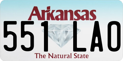 AR license plate 551LAO