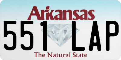 AR license plate 551LAP