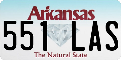 AR license plate 551LAS