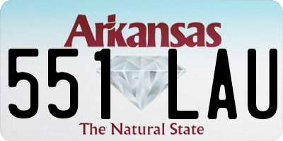 AR license plate 551LAU
