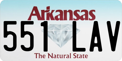 AR license plate 551LAV