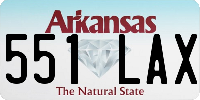 AR license plate 551LAX