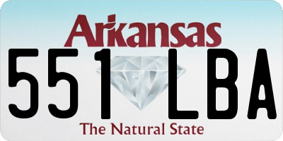 AR license plate 551LBA