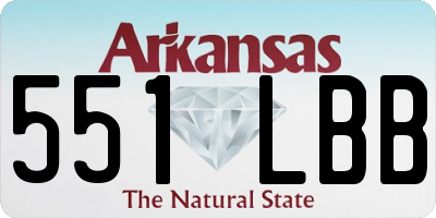 AR license plate 551LBB