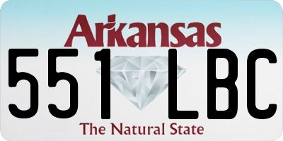 AR license plate 551LBC