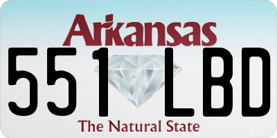 AR license plate 551LBD