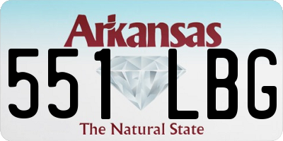 AR license plate 551LBG