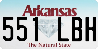 AR license plate 551LBH